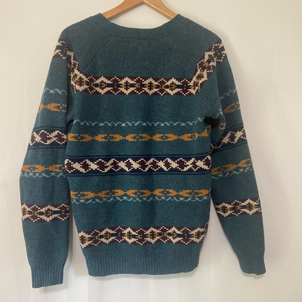 Pendleton Teal And Multicolor Patterned Cardigan - image 2